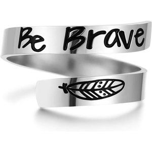 Silver Ring Inspirational Jewelry Stainless Steel  |  Gift for Women Teens Girls